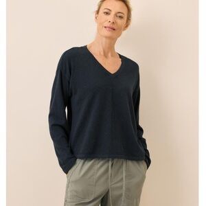 Pact long sleeve cotton v neck relaxed fit size extra large